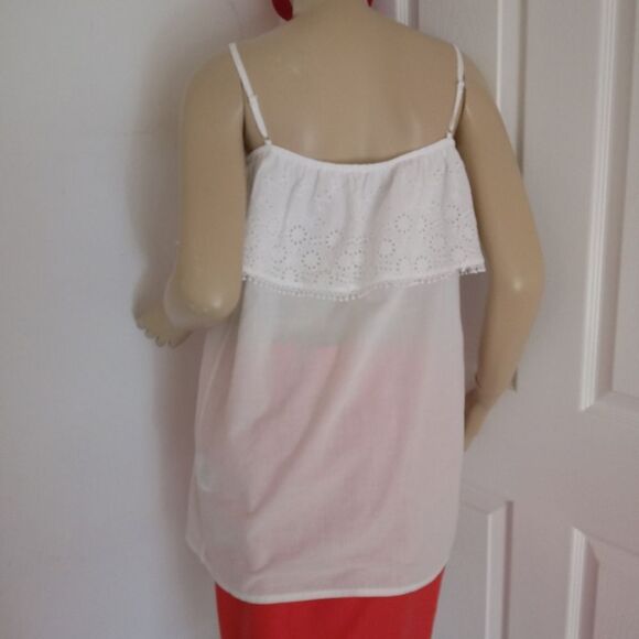 NEW LCW CASUAL Spaghetti Strap Eyelet Ruffle Aroun - Picture 5 of 7